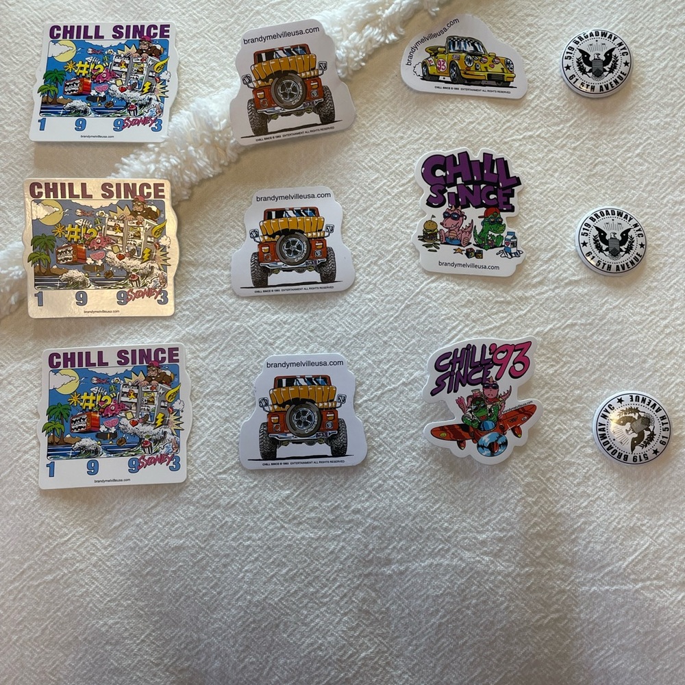 Assorted Brandy Melville Stickers & Pins